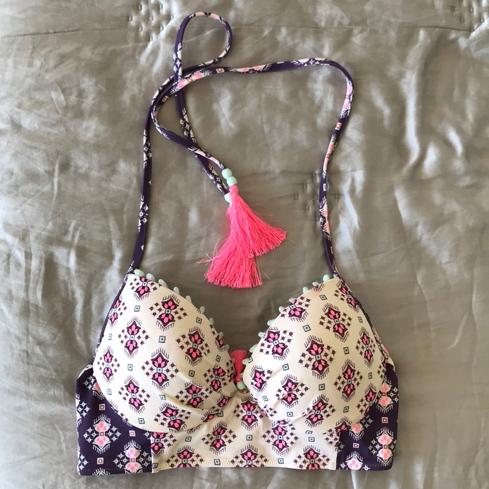 VS printed tassel bikini set